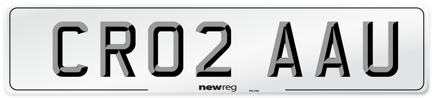 CR02 AAU Number Plate from New Reg